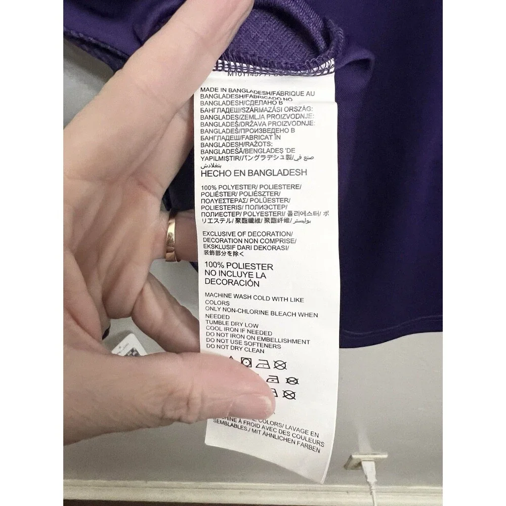 Minnesota Vikings Men's 1/4 Zip Pullover Shirt - Purple Size Large NFL New NWT